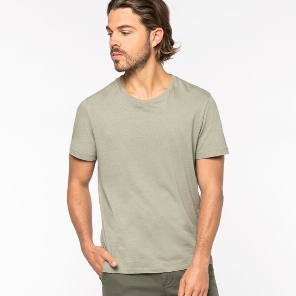 Native Spirit Unisex Organic Cotton Linen Blend T-Shirt Thumbnail